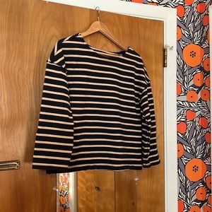 Black and Tan neutral Breton top